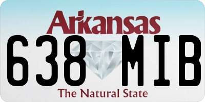 AR license plate 638MIB
