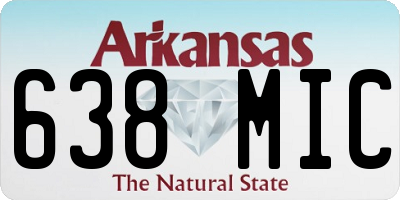 AR license plate 638MIC