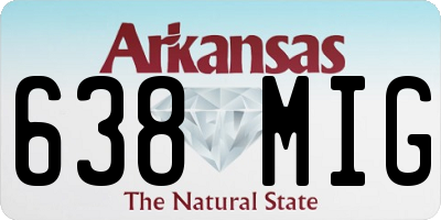 AR license plate 638MIG