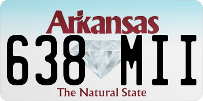 AR license plate 638MII