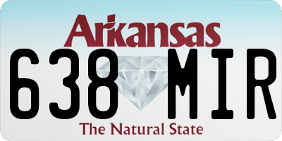 AR license plate 638MIR