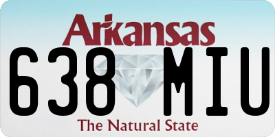 AR license plate 638MIU