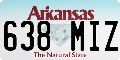 AR license plate 638MIZ