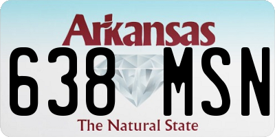 AR license plate 638MSN