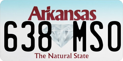 AR license plate 638MSO