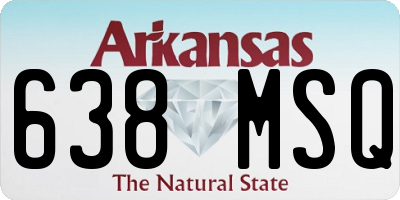 AR license plate 638MSQ