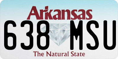 AR license plate 638MSU