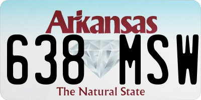 AR license plate 638MSW