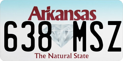 AR license plate 638MSZ