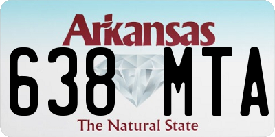 AR license plate 638MTA