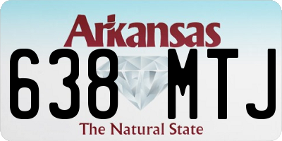 AR license plate 638MTJ
