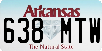 AR license plate 638MTW