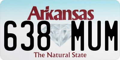 AR license plate 638MUM