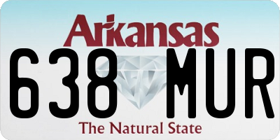 AR license plate 638MUR