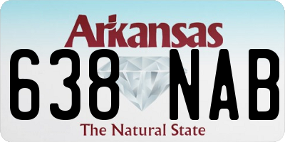 AR license plate 638NAB