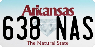 AR license plate 638NAS