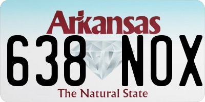 AR license plate 638NOX