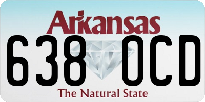 AR license plate 638OCD