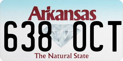 AR license plate 638OCT