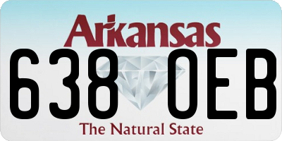 AR license plate 638OEB