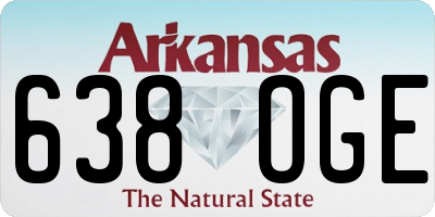 AR license plate 638OGE