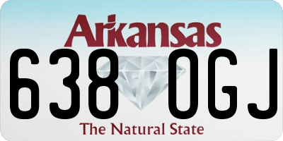 AR license plate 638OGJ