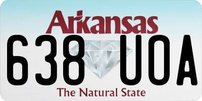 AR license plate 638UOA