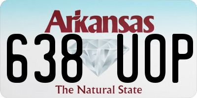 AR license plate 638UOP