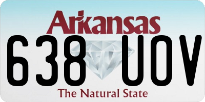 AR license plate 638UOV
