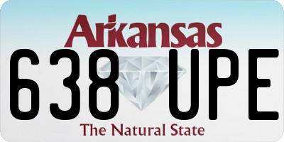 AR license plate 638UPE