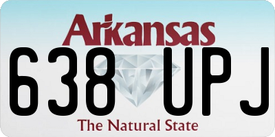 AR license plate 638UPJ