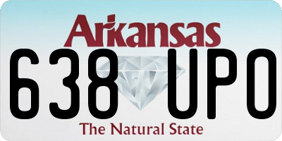 AR license plate 638UPO
