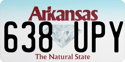 AR license plate 638UPY