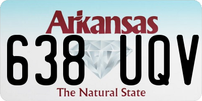 AR license plate 638UQV