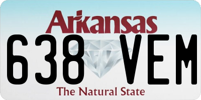 AR license plate 638VEM