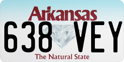AR license plate 638VEY