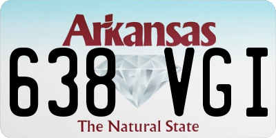 AR license plate 638VGI