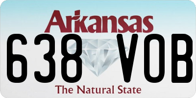 AR license plate 638VOB