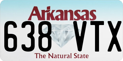 AR license plate 638VTX