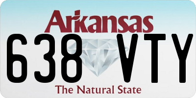 AR license plate 638VTY