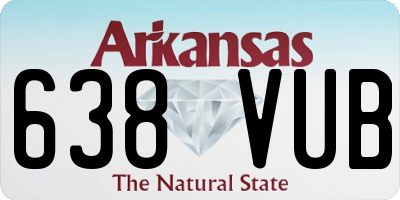 AR license plate 638VUB