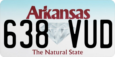 AR license plate 638VUD