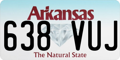 AR license plate 638VUJ