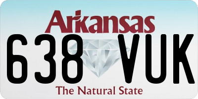 AR license plate 638VUK