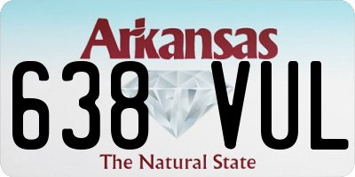 AR license plate 638VUL