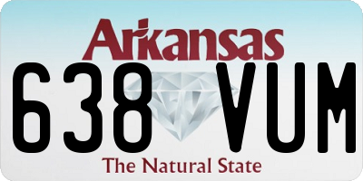 AR license plate 638VUM