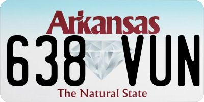 AR license plate 638VUN
