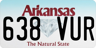 AR license plate 638VUR