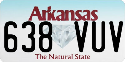 AR license plate 638VUV