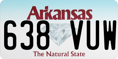 AR license plate 638VUW